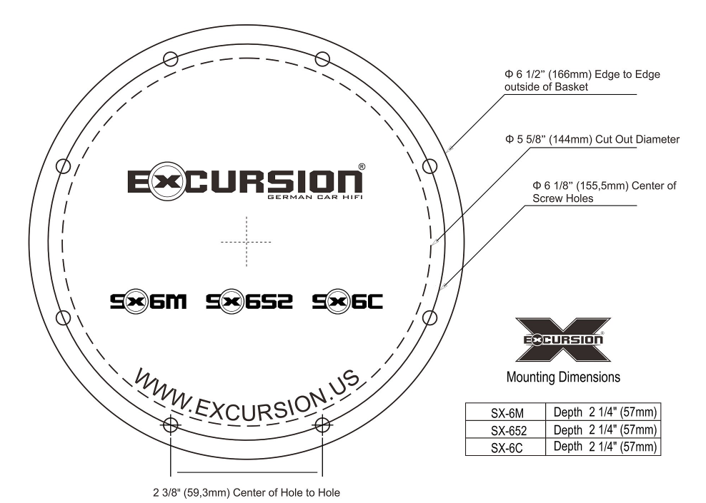 Excursion SX-6C - 2-drożny zestaw głośników