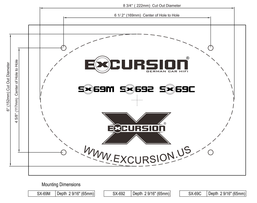 Excursion SX-69C - 2-drożny zestaw głośników