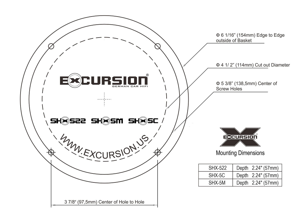 Excursion SHX-5M - głośniki średnio-niskotonowe