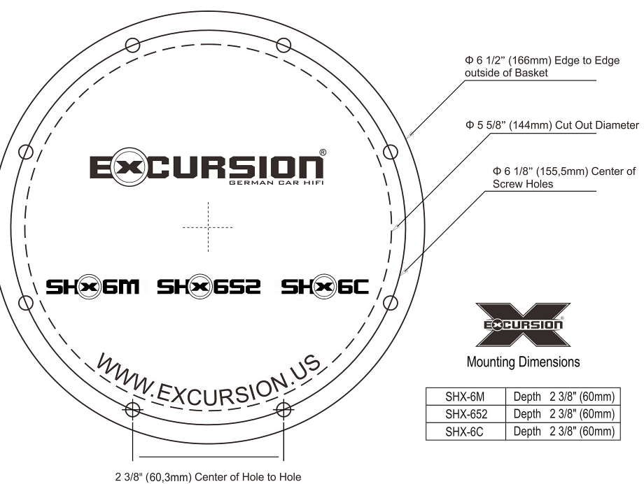 Excursion SHX-6M - głośniki średnio-niskotonowe
