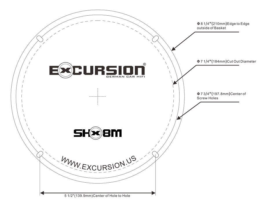 Excursion SHX-8C - 2-drożny zestaw głośników