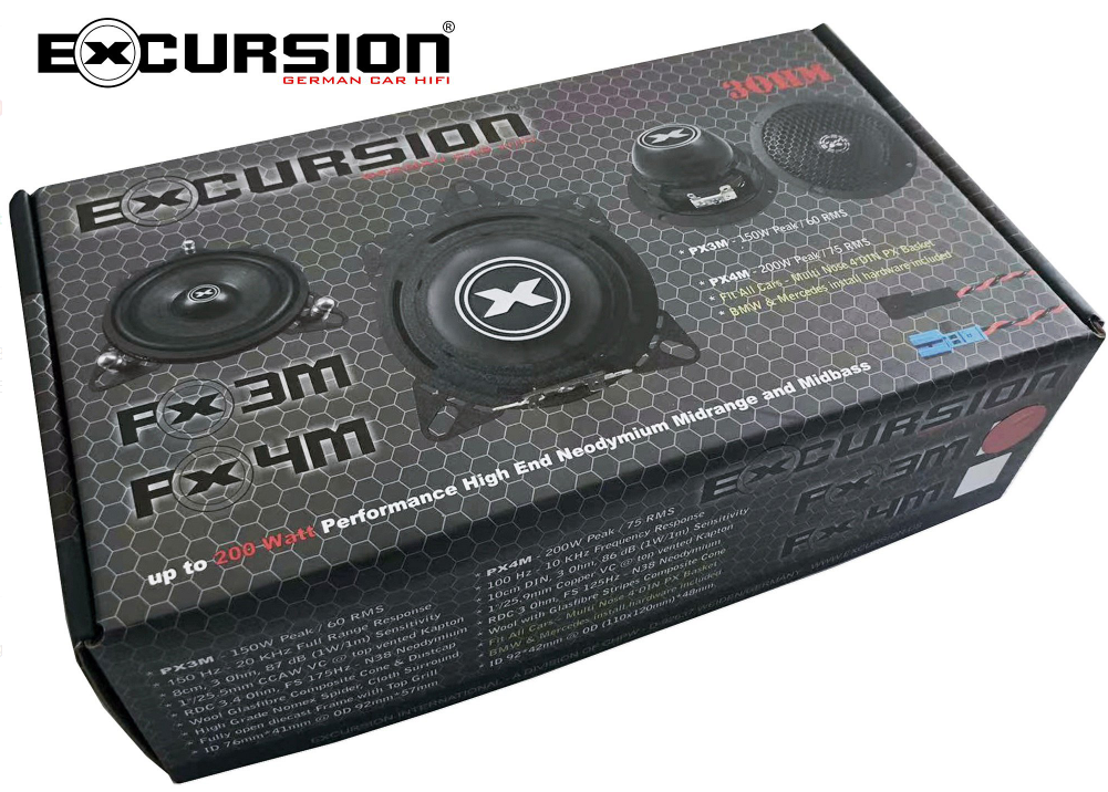 Excursion PX-4M - głośniki 10cm DIN / BMW / Mercedes