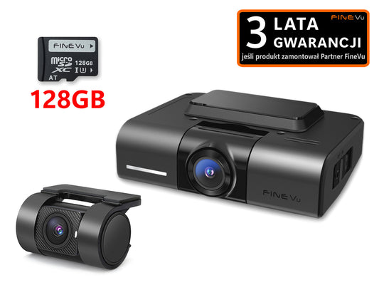 FineVu GX4K /128GB - rejestrator UHD+FHD WiFi GPS