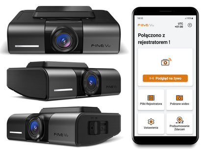 FineVu GX4K /128GB - rejestrator UHD+FHD WiFi GPS