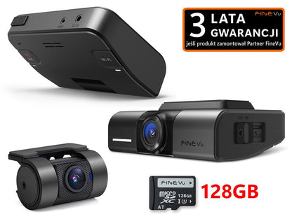 FineVu GX1000 /128GB - rejestrator 2xQHD WiFi GPS AI