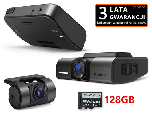 FineVu GX1000 /128GB - rejestrator 2xQHD WiFi GPS AI