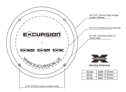 Excursion SX-5C - 2-drożny zestaw głośników