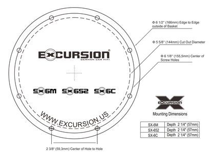 Excursion SX-6C - 2-drożny zestaw głośników