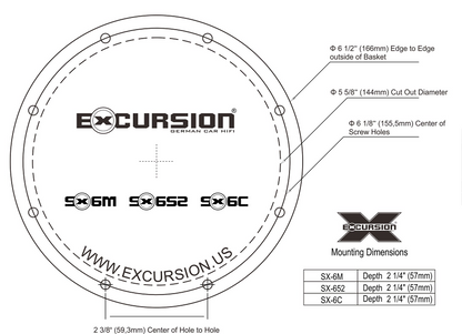 Excursion SX-6M - głośniki średnio-niskotonowe
