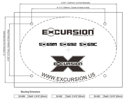 Excursion SX-69C - 2-drożny zestaw głośników