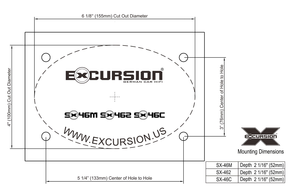 Excursion SX-46C - 2-drożny zestaw głośników