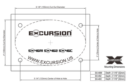 Excursion SX-46C - 2-drożny zestaw głośników