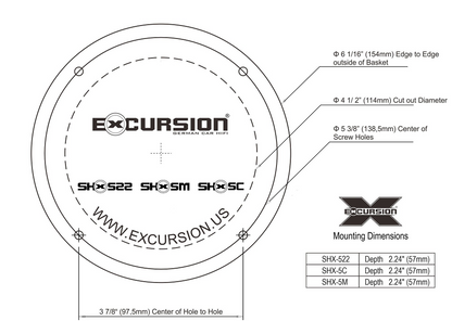 Excursion SHX-5M - głośniki średnio-niskotonowe