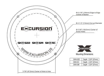 Excursion SHX-5C - 2-drożny zestaw głośników