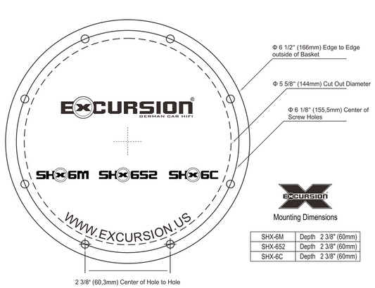 Excursion SHX-6C - 2-drożny zestaw głośników