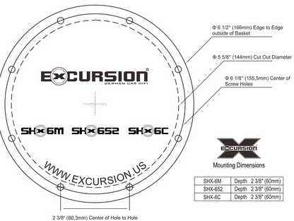 Excursion SHX-6M - głośniki średnio-niskotonowe