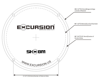 Excursion SHX-8M - głośniki średnio-niskotonowe