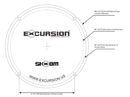 Excursion SHX-8C - 2-drożny zestaw głośników