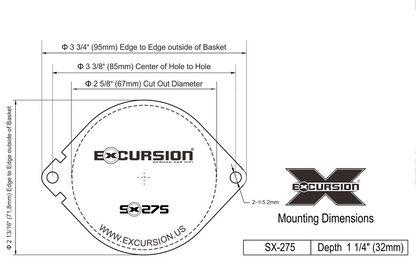 Excursion SX-275 - głośniki do Chrysler/Jeep/Dodge