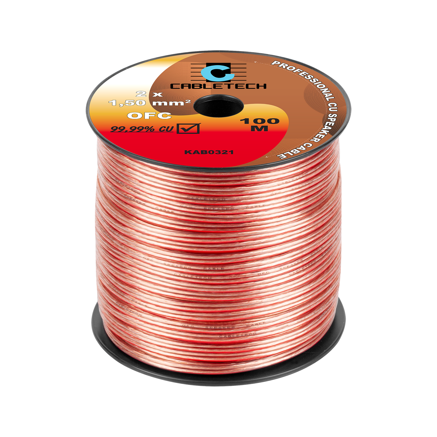Kabel głośnikowy OFC  2x1,5mm 1m