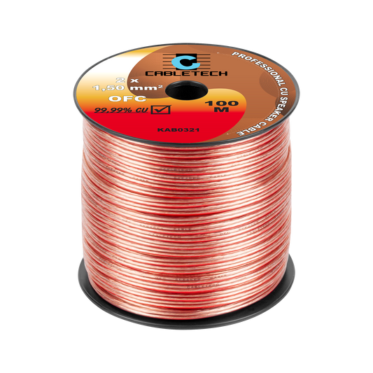 Kabel głośnikowy OFC  2x1,5mm 1m