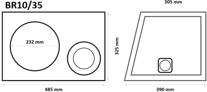 Skrzynia BassReflex Okrągły 35 litrów, MDF18 na głośnik 10"/25cm Subwoofer